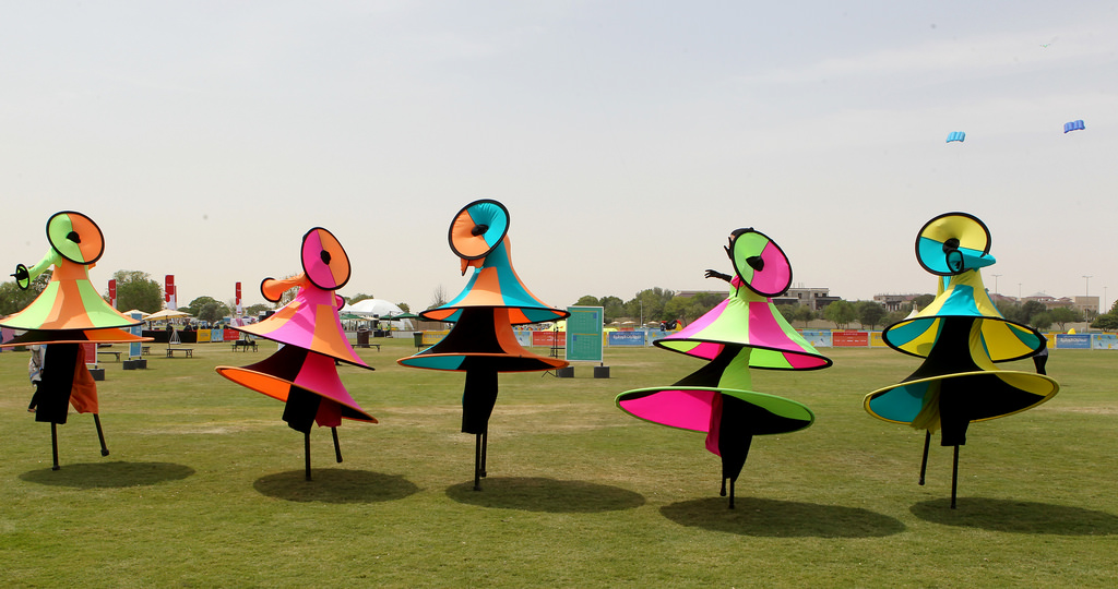 Artists performing at the Aspire Kite Festival